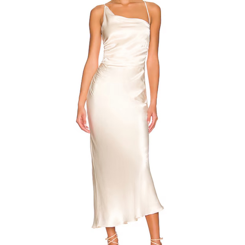 Shona Joy One Shoulder Cream Dress